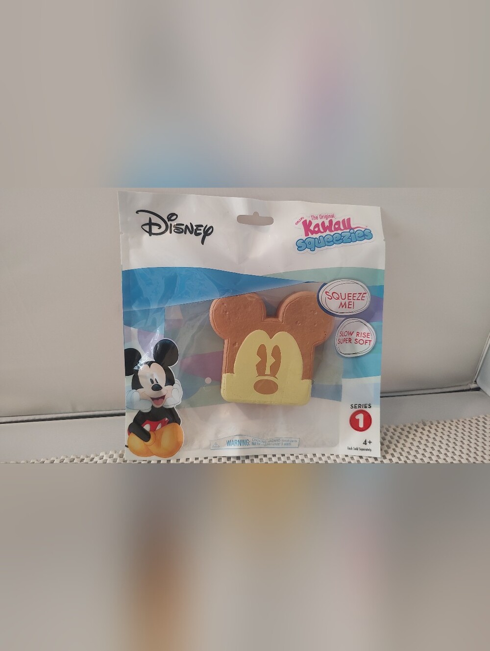 The Original Kawall Squeezies Disney Series 1 Mickey Mouse Toast Toy NWT